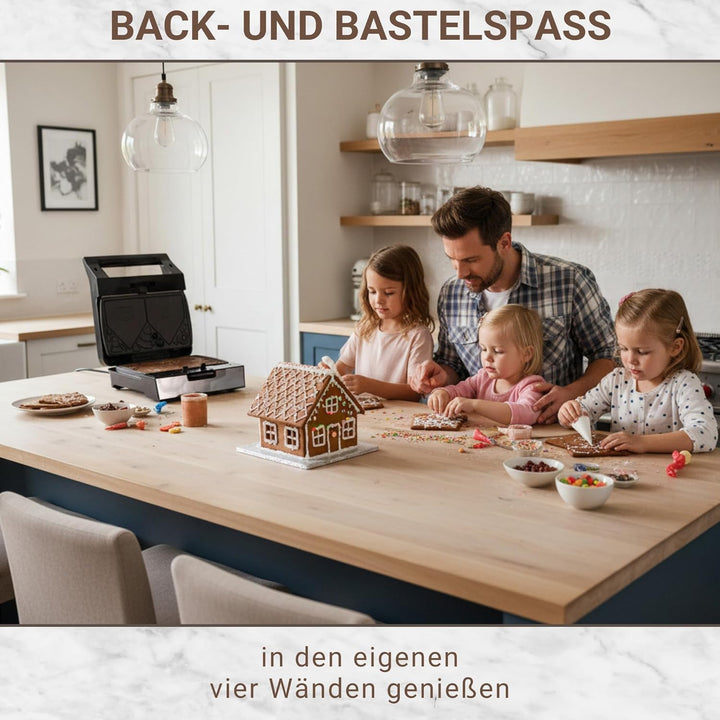 Syntrox Germany Lebkuchenhaus Gingerbread Maker MM-1400W mit herausnehmbaren
