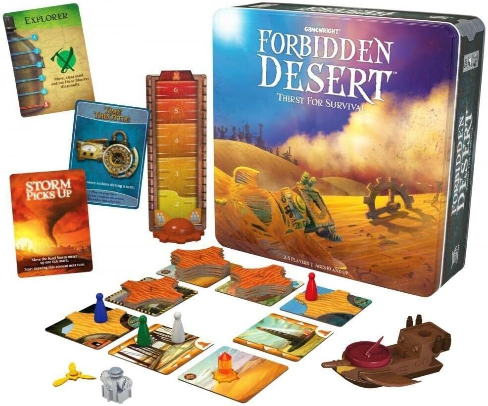 Gamewright , Forbidden Desert Game , Board Game , Ages 10+ , 2-5 Players , 45 Minutes Playing Time V