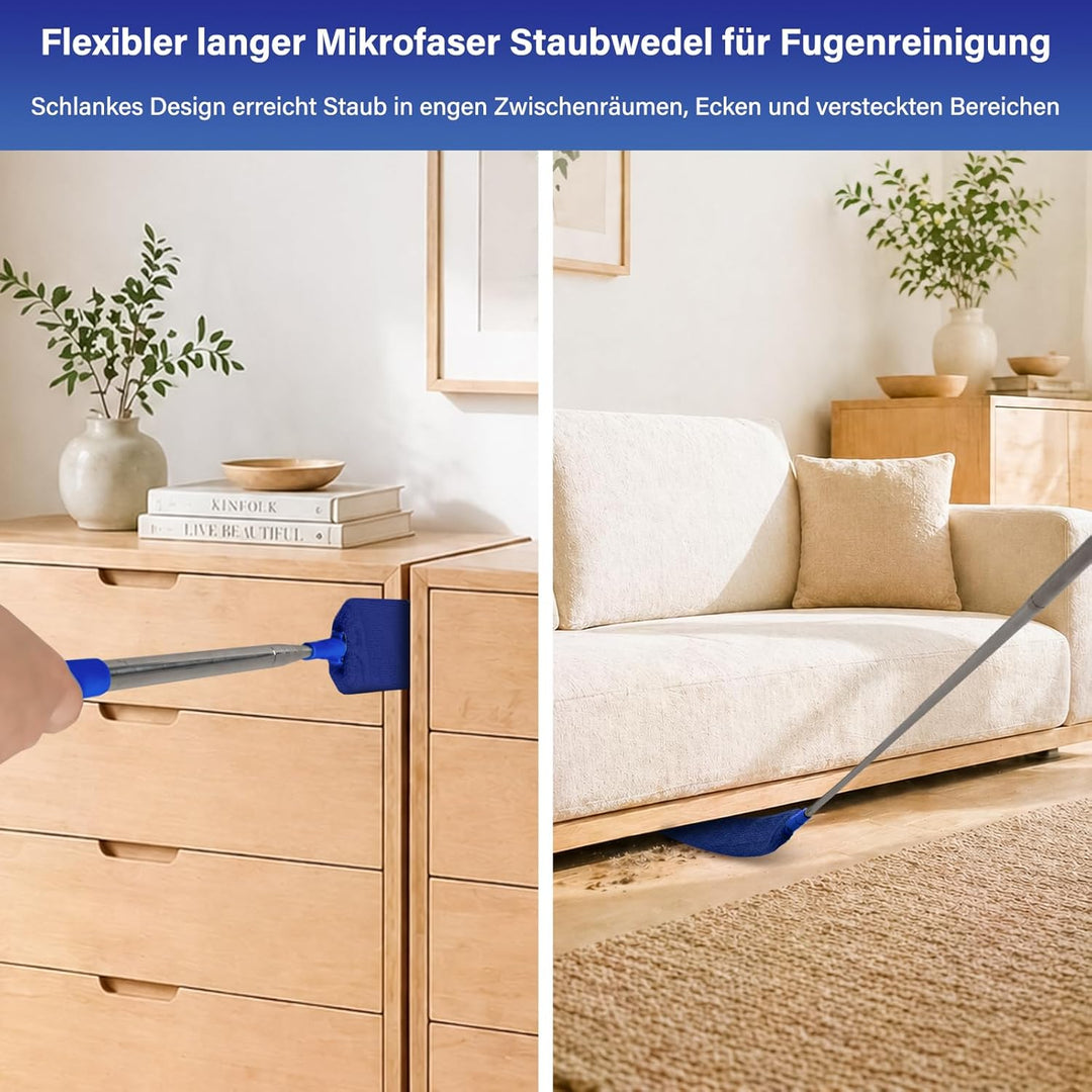 marysgift Staubwedel Teleskop Waschbar Mikrofaser Duster Lang Ausziehbar Bis 250cm,7 Stück Staubwede