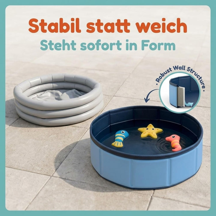 Swimmingpool Schwimmbecken für Katzen Katzenpool Katzenplanschbecken Katzenbadewanne, Faltbarer -Kat