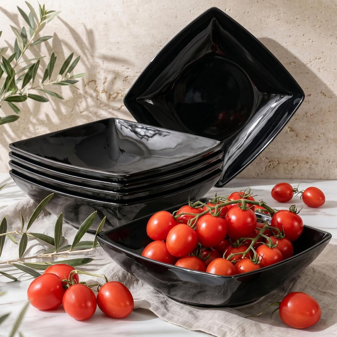 Konsimo. Elegant Suppenteller Set 6er - Schale aus Keramik - Pastateller und Tiefteller für 6 Person