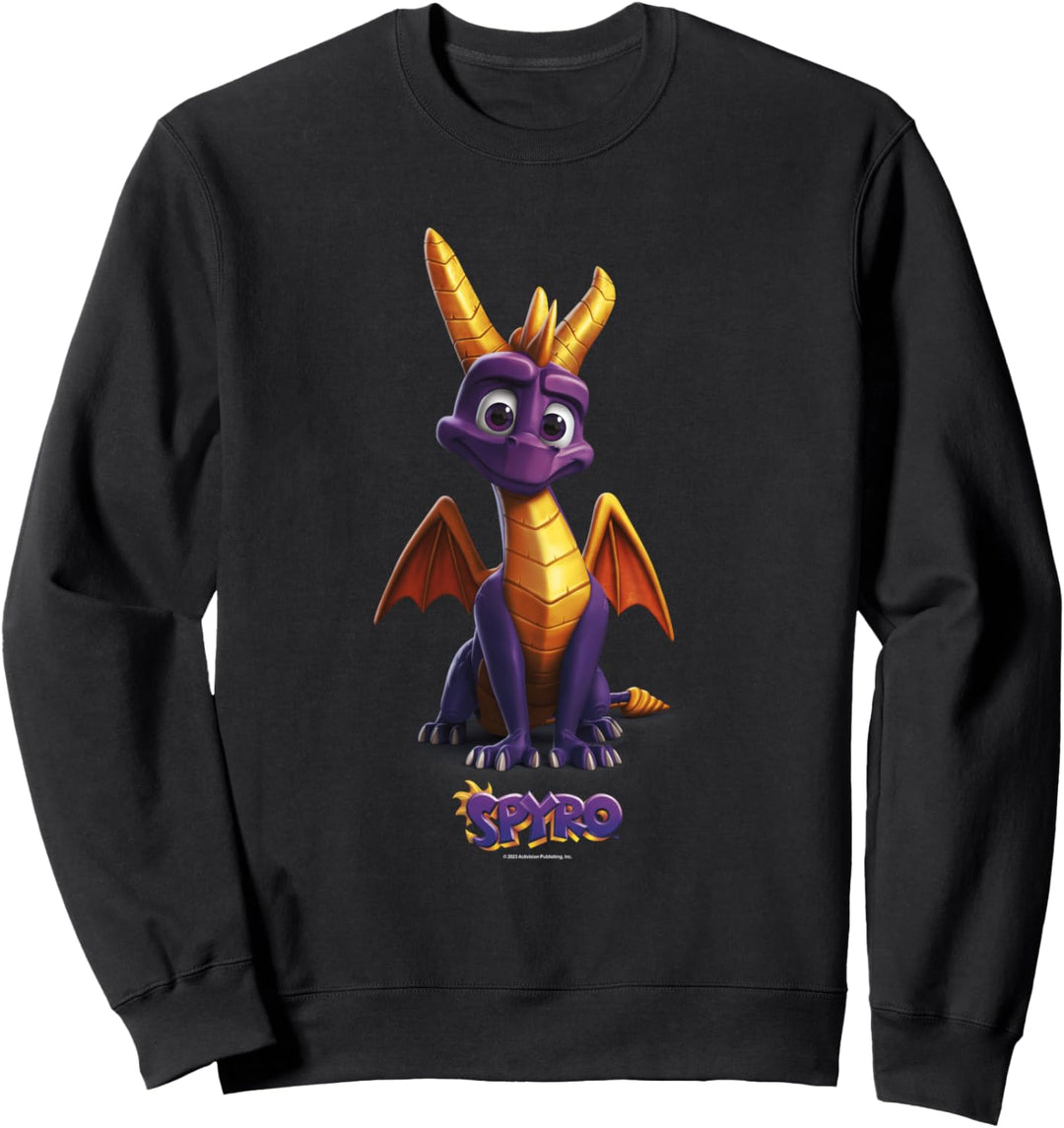 Spyro Adorable Purple Dragon Retro Video Game Icon Sweatshirt