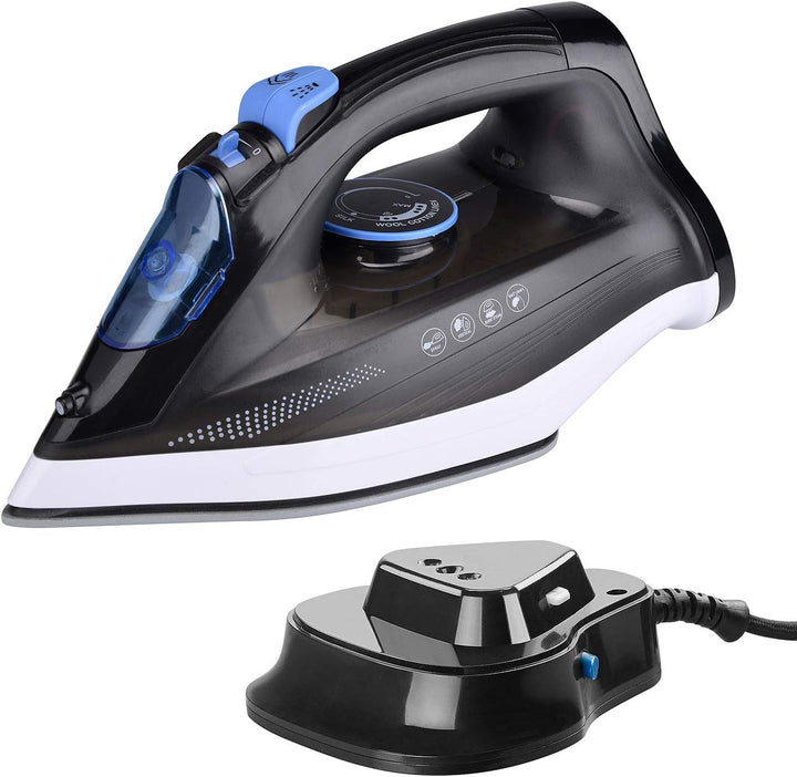 Sichler Haushaltsgeräte Bügeleisen kabellos: Kabelloses 2in1-Dampfbügeleisen mit Basisstation, 2.200