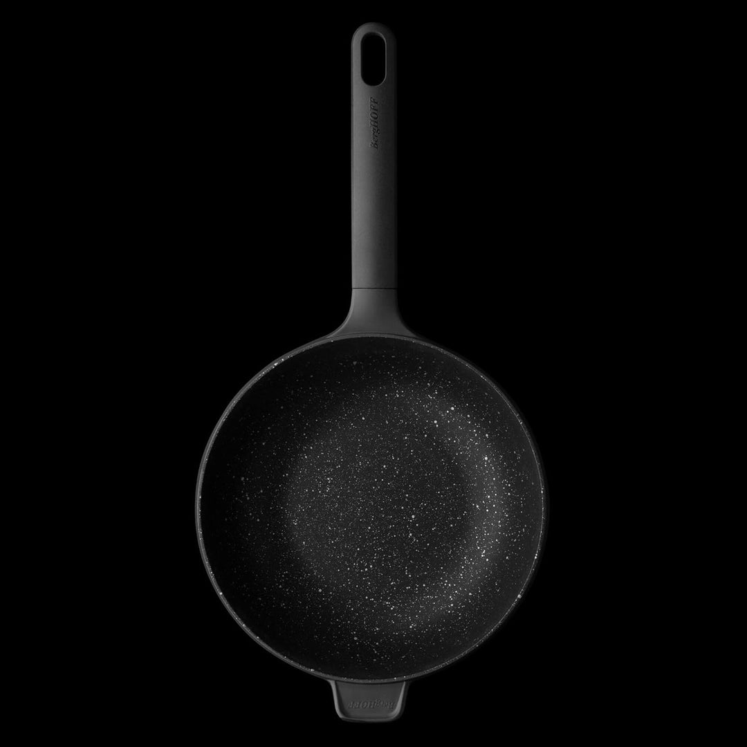 BergHOFF Gem Bratpfanne mit hohem Rand, antihaftbeschichtet, induktionsgeeignet, 24 cm, schwarz 24 x