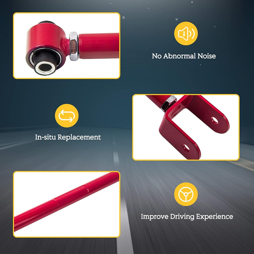 maXpeedingrods ADJ. Rear Lower Camber Control Arm Arms Red