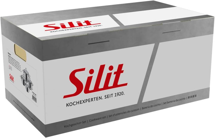 Silit Diamant Topfset 4-teilig, Töpfe mit Glasdeckel, Induktionstöpfe, Edelstahl poliert, Topf Induk