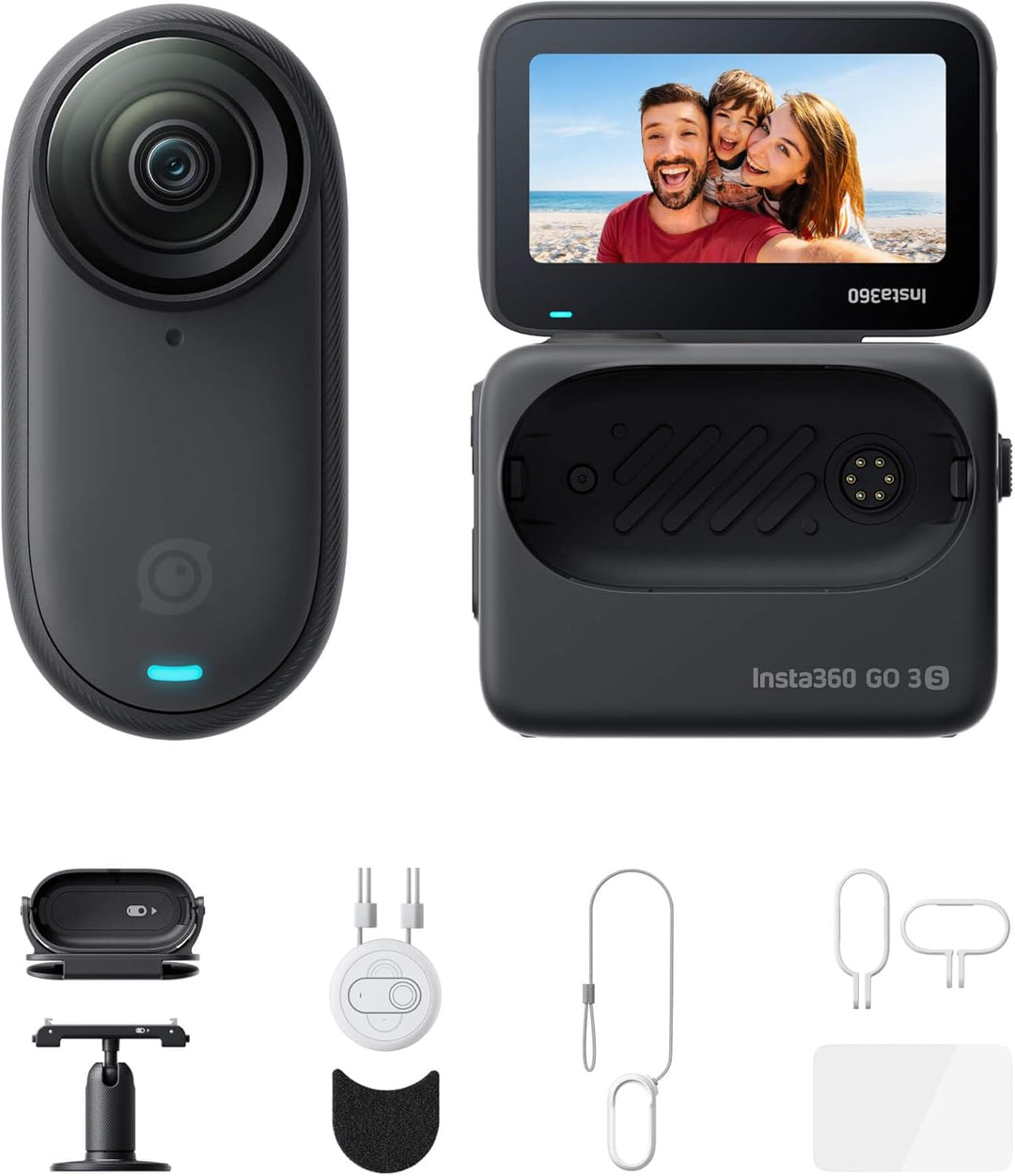 Insta360 GO 3S Action-Bundle - Tragbare 4K Mini-Kamera, Freihand-POVs, Überall anbringbar, Stabilisi