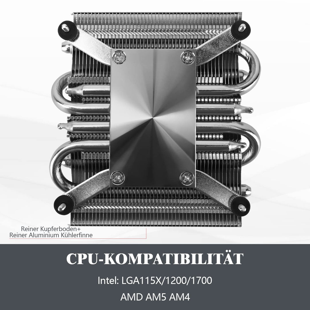 Thermalright AXP-90 X36 Low Profile CPU-Luftkühler mit ziemlich 90 mm TL-9015 PWM-Lüfter, 4 Heatpipe