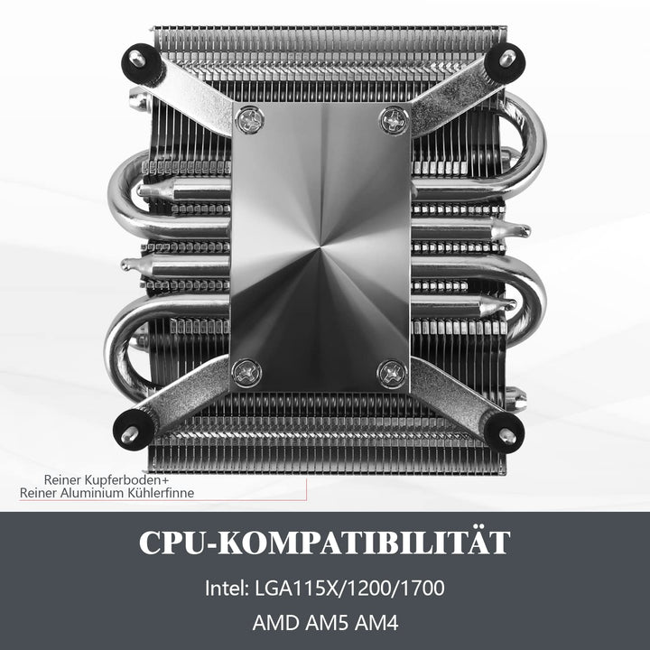 Thermalright AXP-90 X36 Low Profile CPU-Luftkühler mit ziemlich 90 mm TL-9015 PWM-Lüfter, 4 Heatpipe