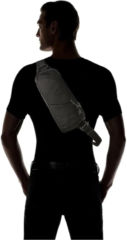 Pacsafe Vibe 150 - Anti-Diebstahl Cross-Body Pack, Diebstahlschutz Umhängetasche Schwarz / Jet Black