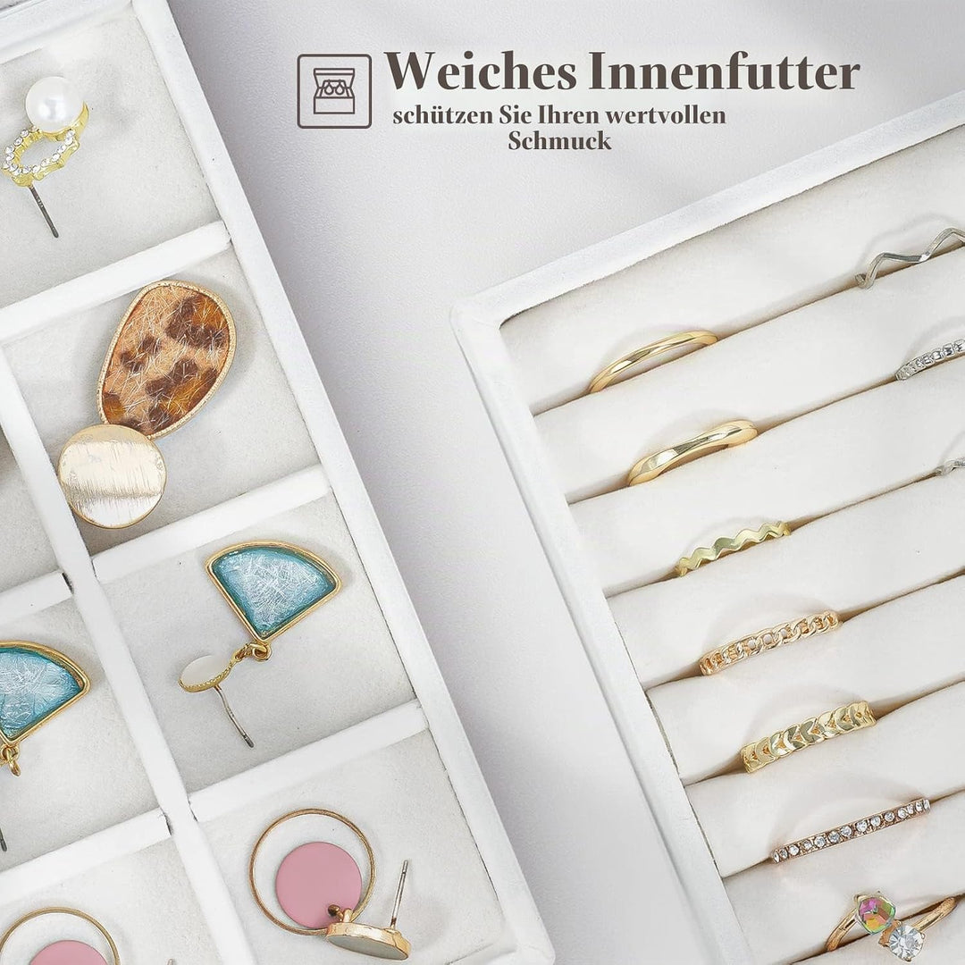 ProCase Schmucktablett Organizer Set mit 4 Schmuckschalen, Stapelbar Schmuck Schublade Organizer, Sc