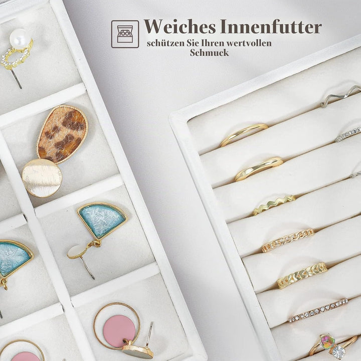 ProCase Schmucktablett Organizer Set mit 4 Schmuckschalen, Stapelbar Schmuck Schublade Organizer, Sc