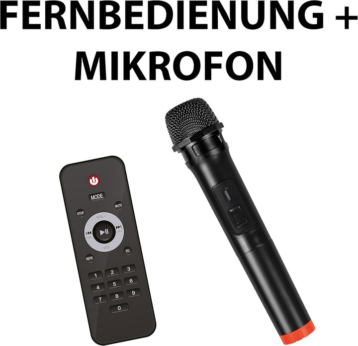 N-Gear LGP-5150 Black Tragbarer Bluetooth Partylautsprecher mit 200 W Ausgangsleistung, 87 dB Empfin