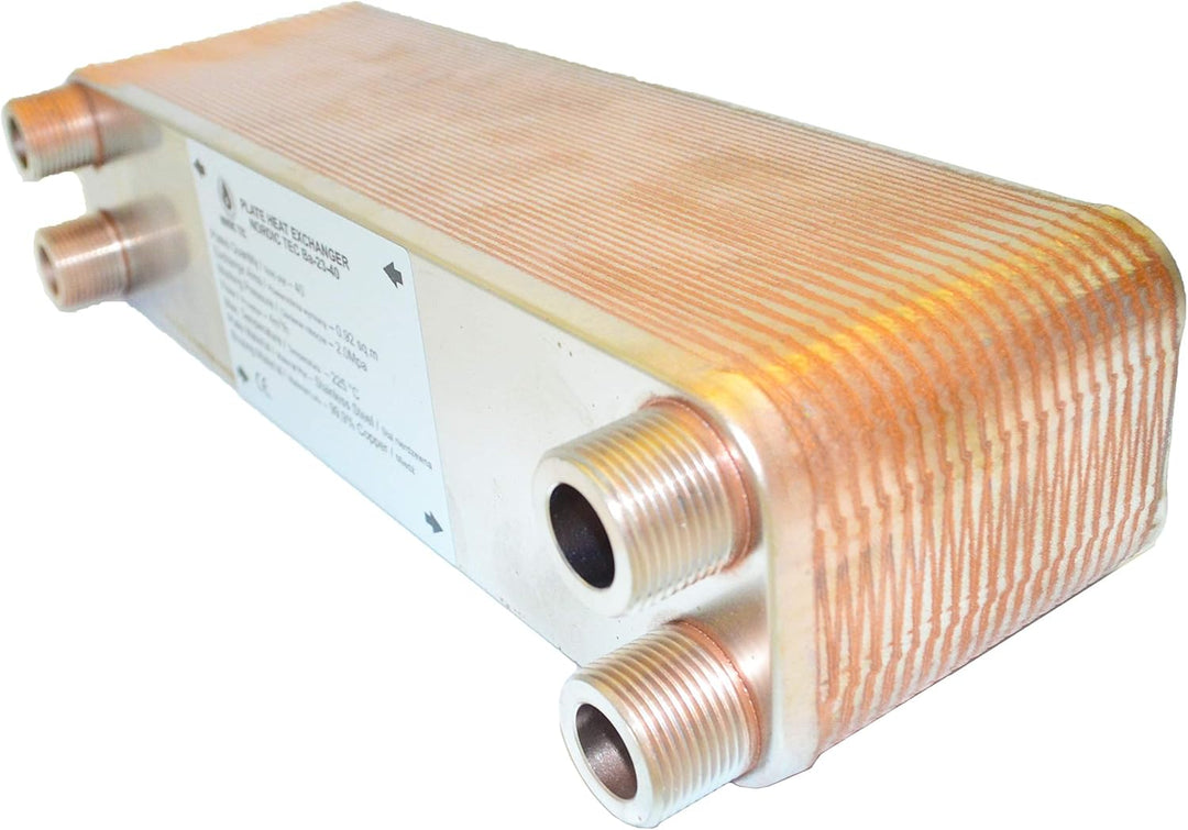 Edelstahl Plattenwärmetauscher Wärmetauscher Nordic Tec Ba-23-40 40 Platten mit Wandbefestigung und