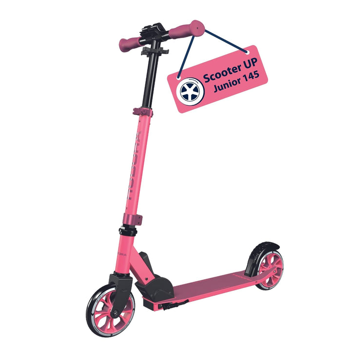 HUDORA Scooter Up 145 Junior - Hochwertiger & sicherer Kinder Roller ab 3 Jahre - Zusammenklappbarer