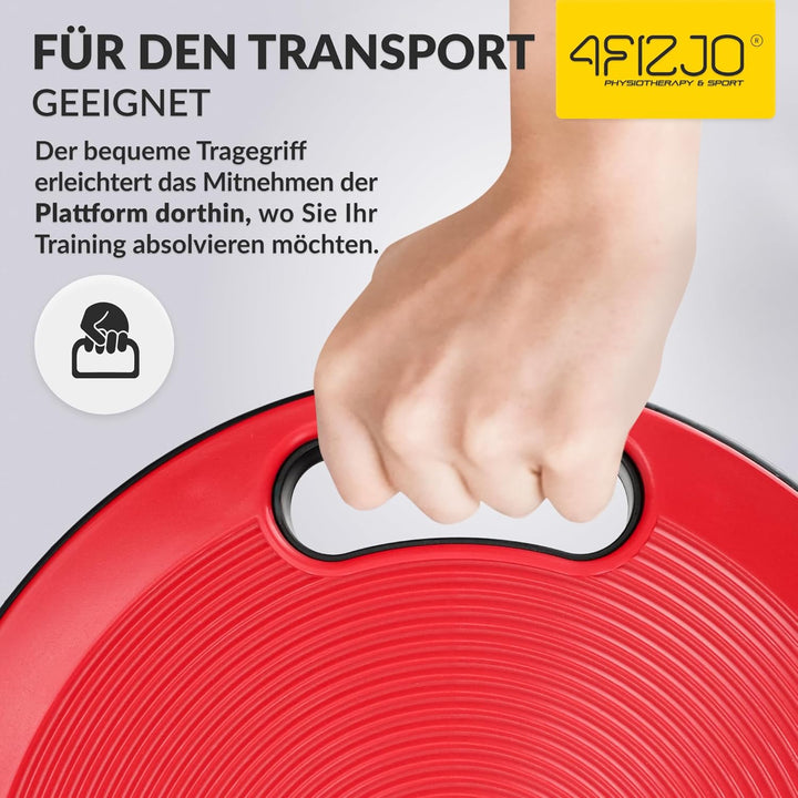 Balance Board 40cm, Wackelbrett mit Griffen, Gleichgewichtsboard, Therapiekreisel Physiotherapie, fü