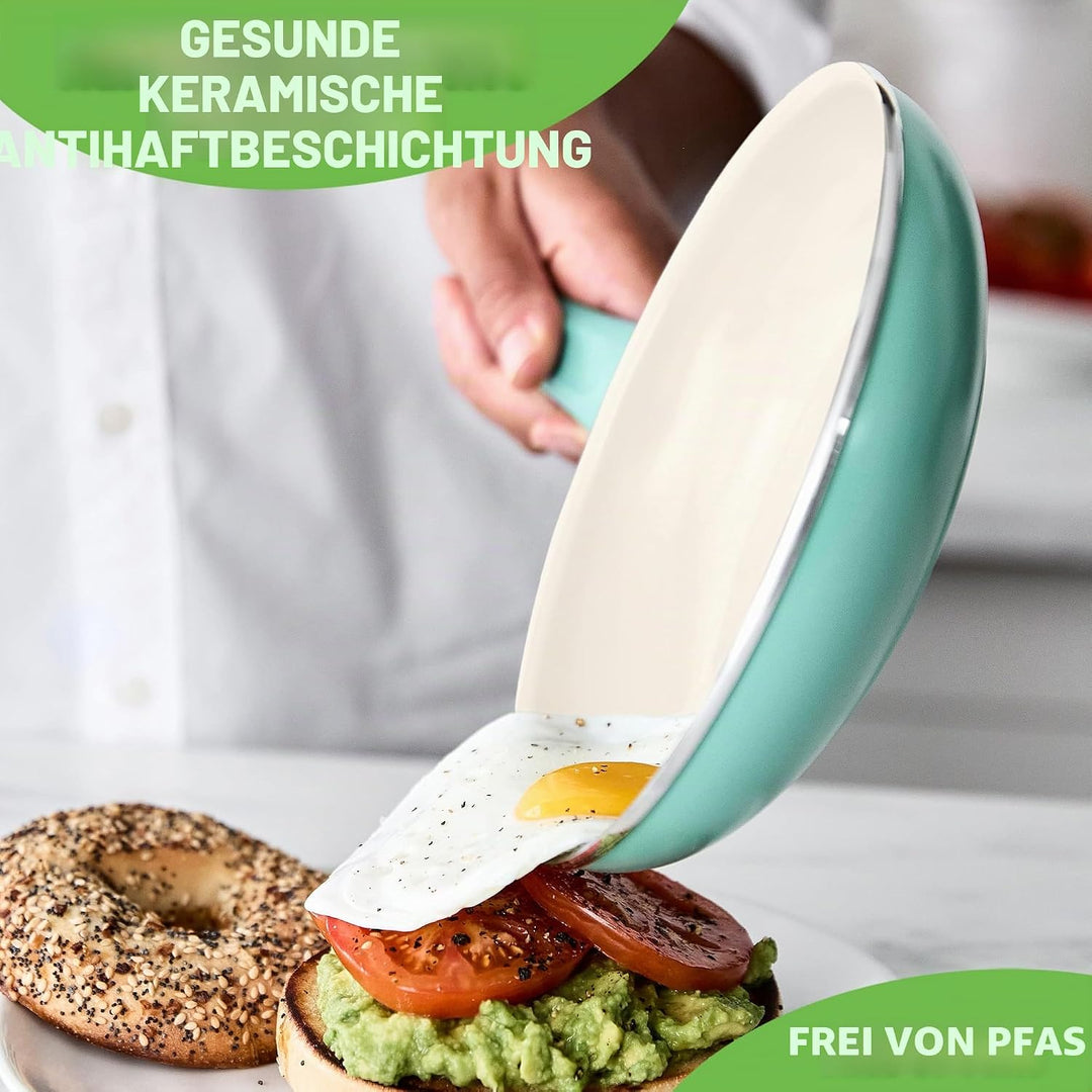 GreenLife Soft Grip Gesunde Antihaftbeschichtung aus Keramik, 30 cm Bratpfanne, PFAS-frei, Spülmasch