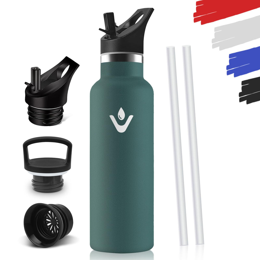 Trinkflasche 750ML, BPA-Frei, Trinkflasche Edelstahl, Auslaufsichere Isolierflasche Doppelwandig, Wa
