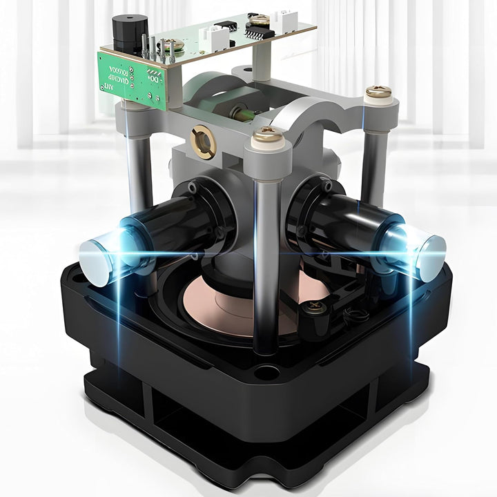 Retoo Kreuzlinienlaser Mit Stativ, 3D Linienmessgerät Selbstnivellierend, Baulaser Mit LCD Anzeige,