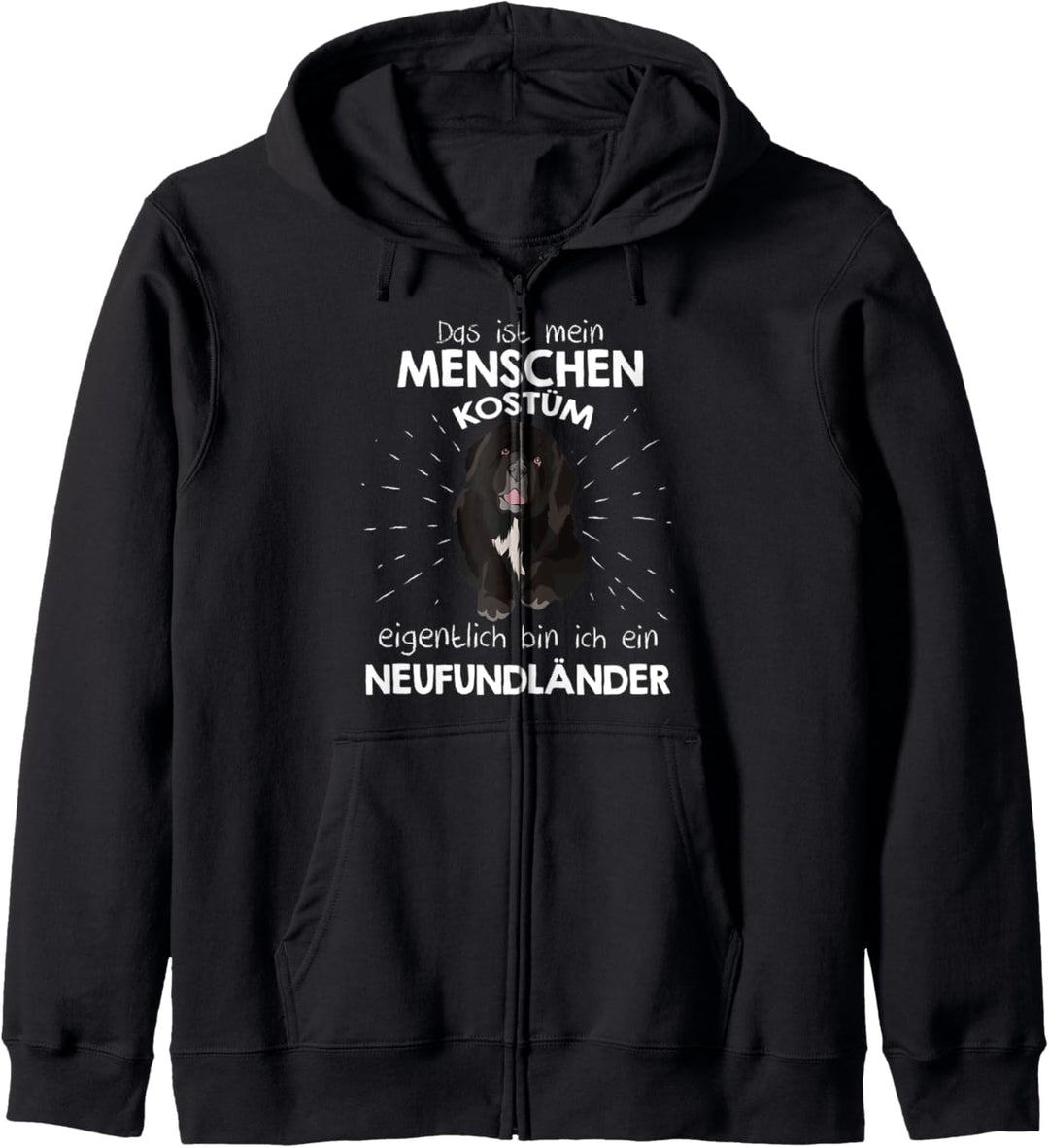 Mein Menschen Kostüm Bin ich ein Neufundländer, Halloween Kapuzenjacke