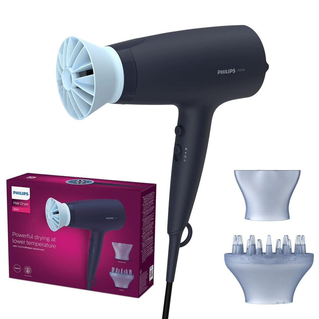 Philips Haartrockner Series 3000 – Haartrockner mit Ionisierungsfunktion & Volumendiffusor (Modell B