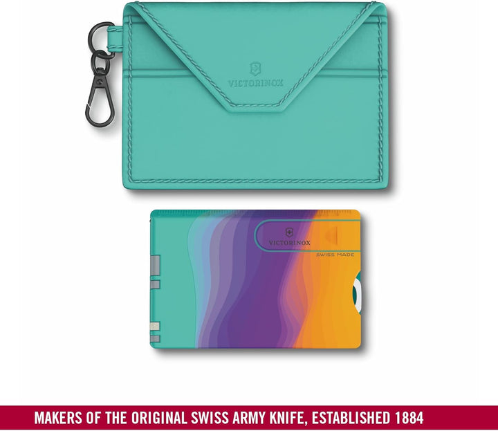 Victorinox Swiss Card Classic, 10 Funktionen, Swiss Made, Multitool für Frauen, Inkl. Kartenetui mit