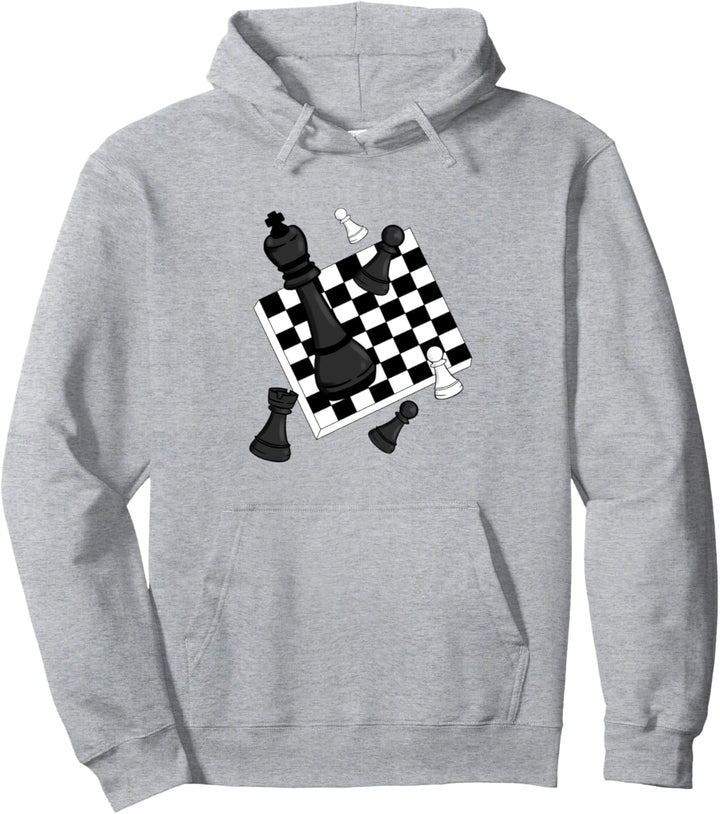 Schachbrett Schach Motiv König Springer Bauer Matt Design Pullover Hoodie