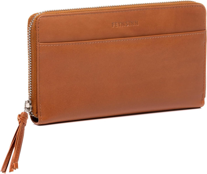 FEYNSINN Berlin Geldbörse Damen Stars aus Nappa-Leder I Portemonnaie gross für Damen I Geldbeutel ha