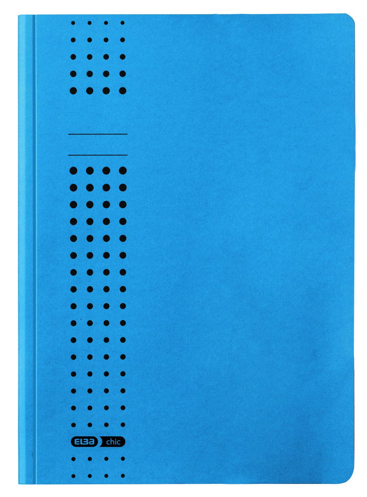 ELBA Sammel-Mappe chic, für A4, aus Karton, 3 Innenklappen, blau, 25er Pack blau Sammelmappe chic, b