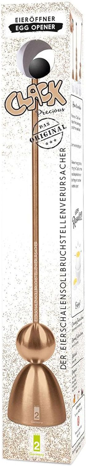 Clack Eieröffner Precious Edition, Roségold, Silikonkugel schwarz Rose Gold Standard, Rose Gold Stan