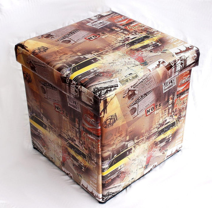 DanDiBo Hocker aus Kunstleder Sitzhocker 2009 Aufbewahrungsbox 40 cm Sitzwürfel Truhe Korb