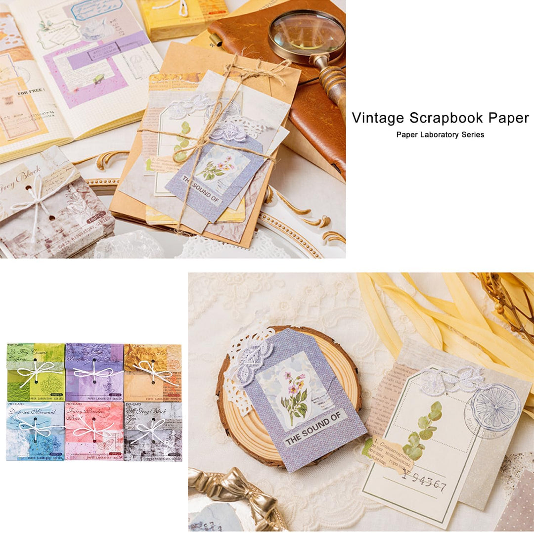 600 Blatt Vintage Scrapbook Papier, MaehSab DIY Journaling Supplies Dekorative Bastelpapier Ästhetis