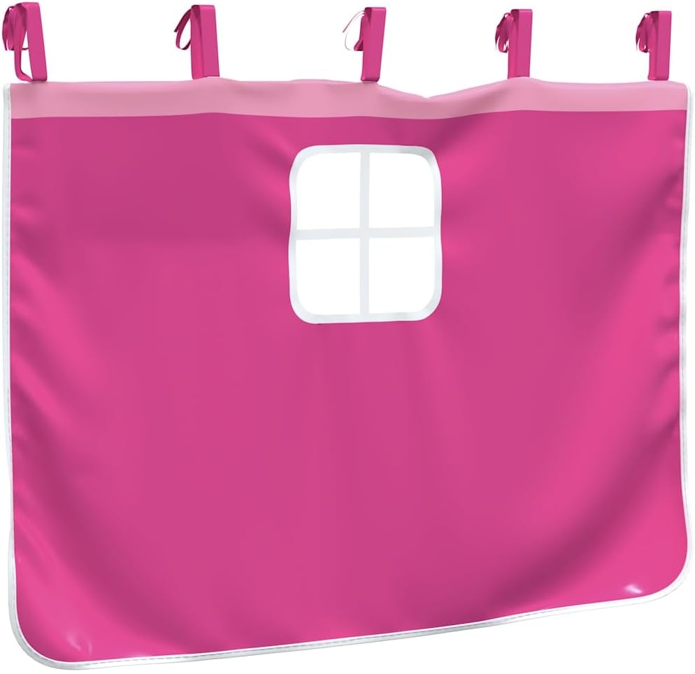 vidaXL Vorhänge für Hochbett mit Tunnel und Turm Rosa, Rosa