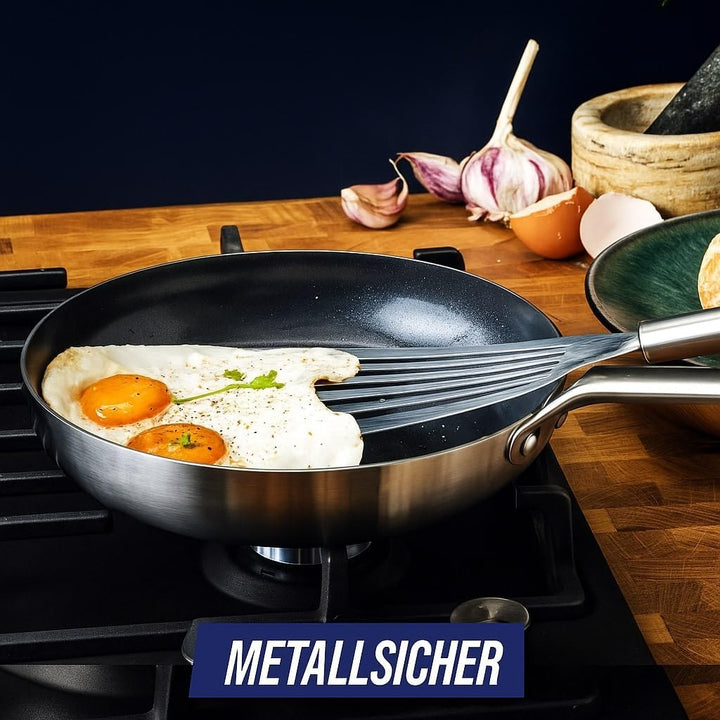 Blue Diamond Cookware Triple Steel Edelstahl Keramik Antihaft, 20 cm Bratpfanne, Tri-Ply, PFAS-frei,