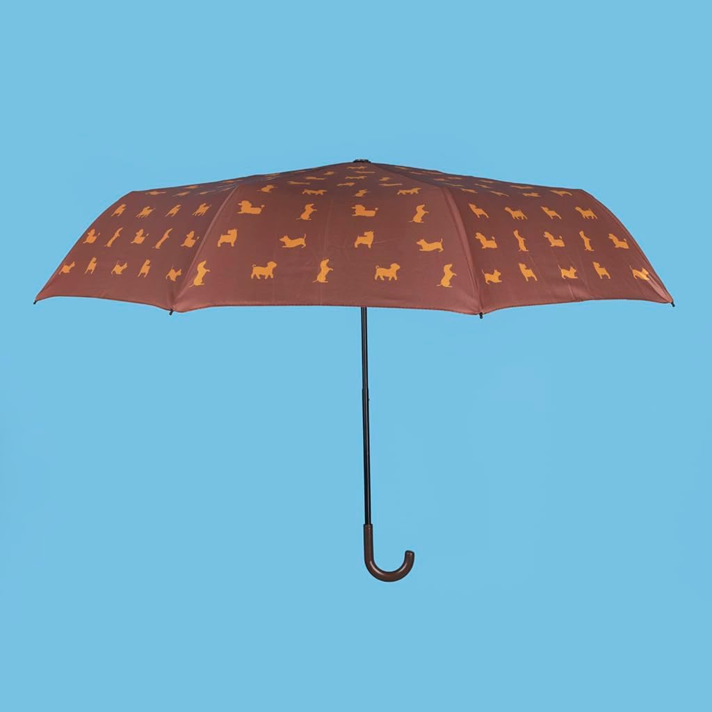 balvi Regenschirm Puppymbrella Farbe Braun Inklusive Neoprenhülle in Form eines Hundes Aus Nylon