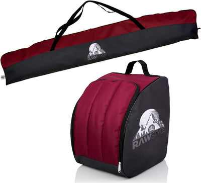 Rawstyle Skitasche Ski-Schuh-Tasche Set SKI-Tasche 160cm oder 180cm wasserdicht Ski Bag Ski Cover Wi