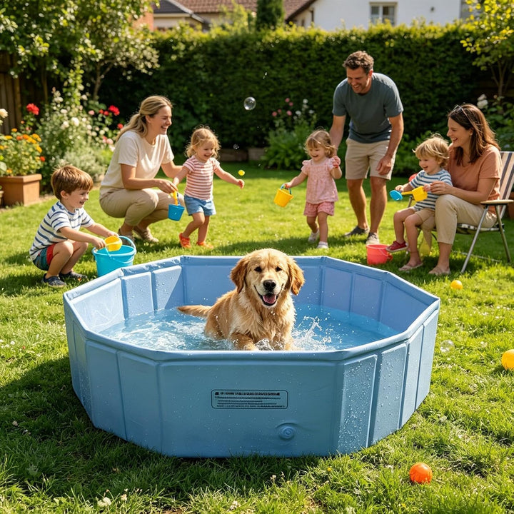 Hundepool – Faltbare -Schwimmbadewanne, Tragbare Haustierbadewanne Für Kleine, Mittelgrosse Und Gros