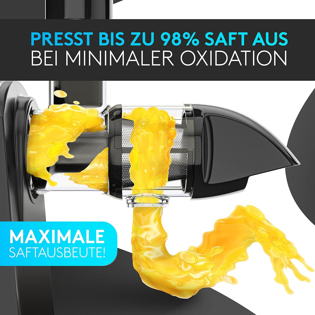 Vandenberg [DAS ORIGINAL] - Slow Juicer - Entsafter Gemüse und Obst - [150 W] Vitaminschonender Obst