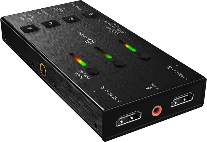 j5create Live-Videoaufnahmekarte - Dual HDMI zu USB-C, unterstützt 1080p 60Hz Video- und Audioaufzei