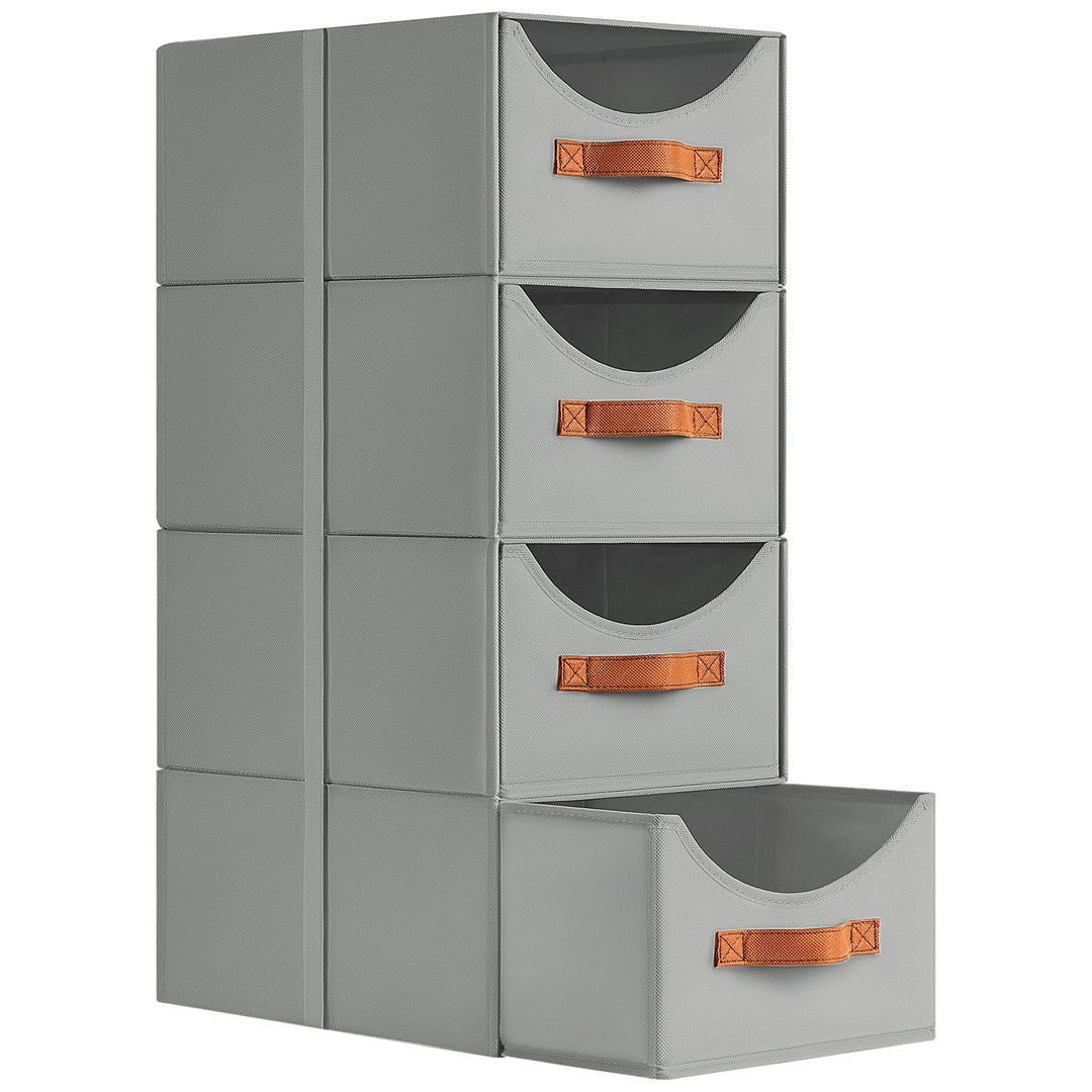 DIMJ Schubladen Ordnungssystem Schubladenboxen - 4 Stück Aufbewahrungsbox Faltboxen Organizer Schubl