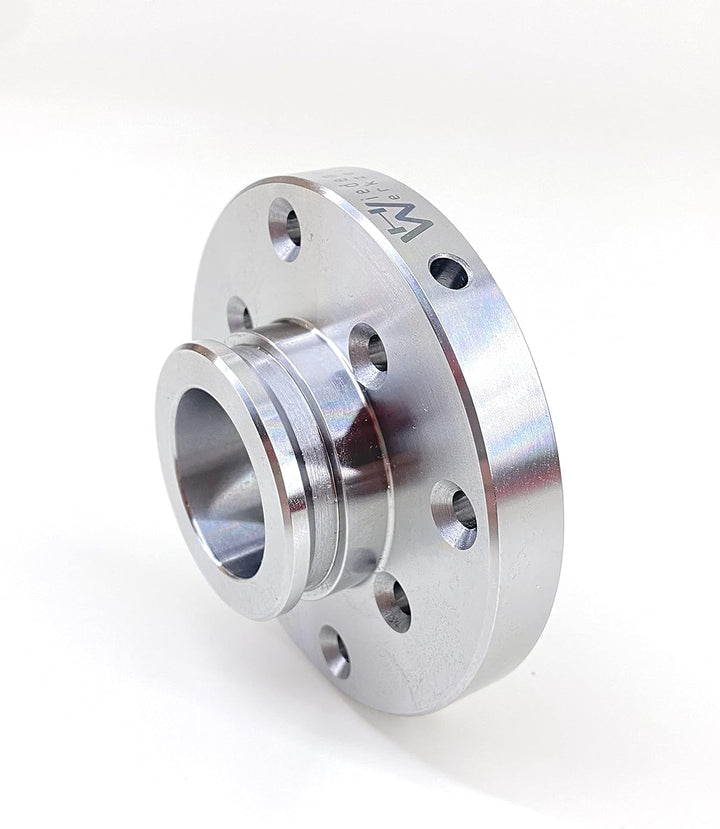Planscheibe Ø 100mm, Aufnahme M33x3,5mm DIN800, mit Ablaufsicherungsnut ASR, 2 Lochkreise mit 8 Löch