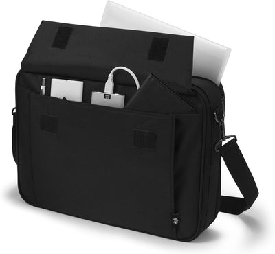 Dicota Eco Multi Plus Base 14-15.6 – Notebooktasche mit Schutzpolsterung und Dokumentenfach, schwarz