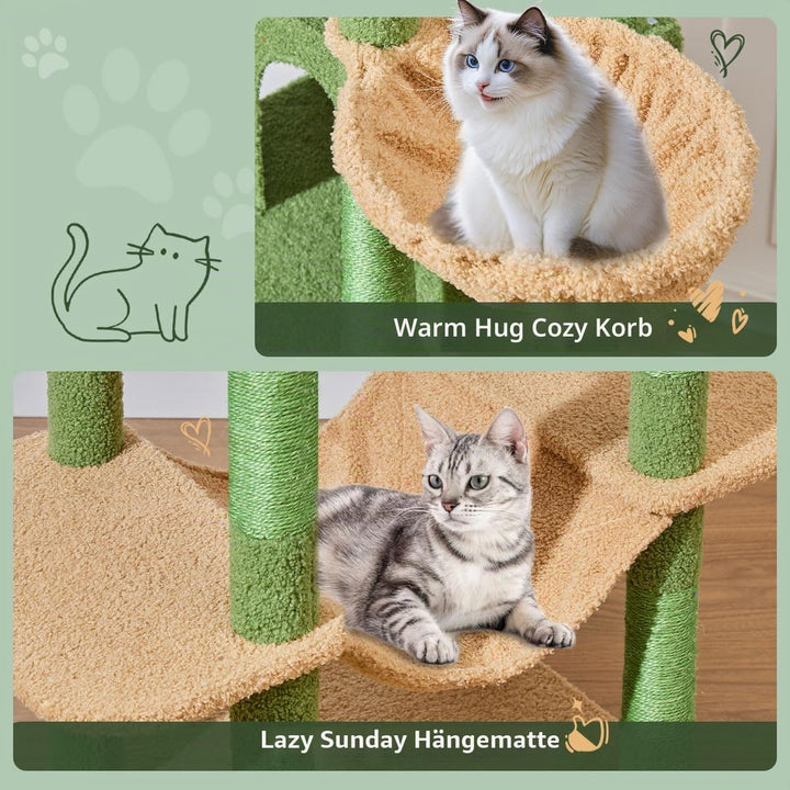 Taoqimiao 180CM Kratzbaum Gross XXL, Katzenbaum Grosse Katzen Stabil kratzbaum Maine Coon mit Katzen