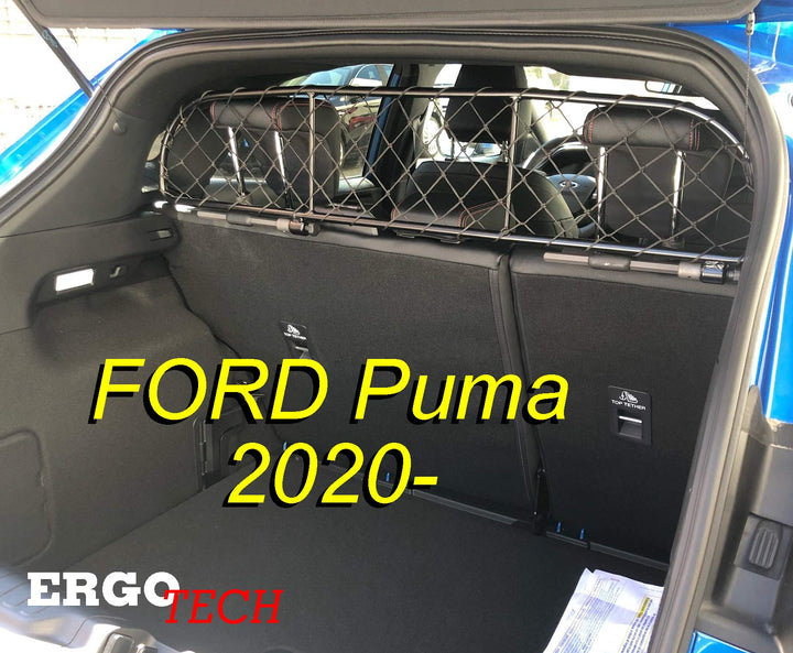 ERGOTECH Trennnetz Trenngitter für Ford Puma RDA65-XXS8, für Hunde und Gepäck. Sicher, komfortabel f