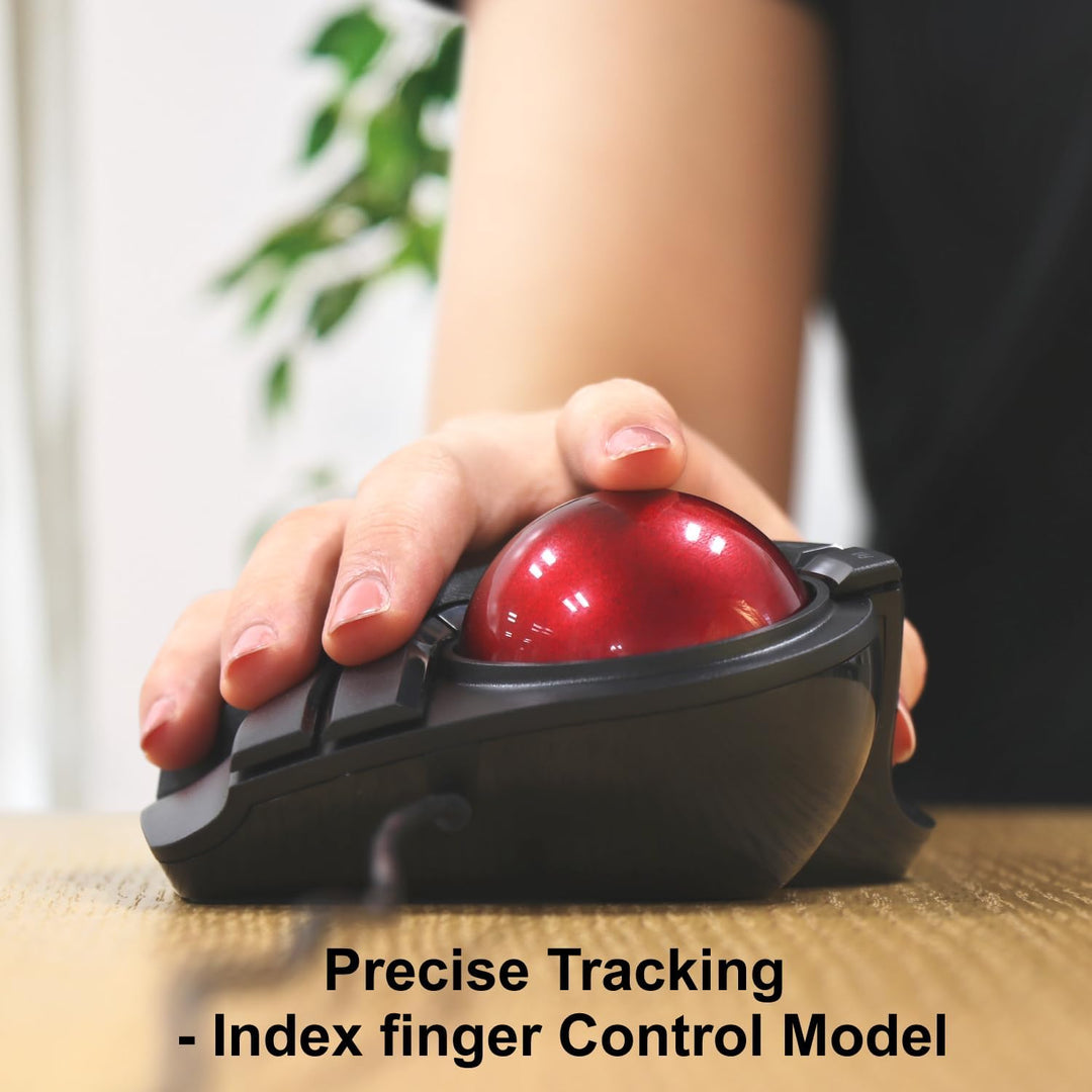 ELECOM Kabelgebundene Fingerbedienung, grosse Trackball-Maus, 8-Tasten-Funktion mit glatter Tracking
