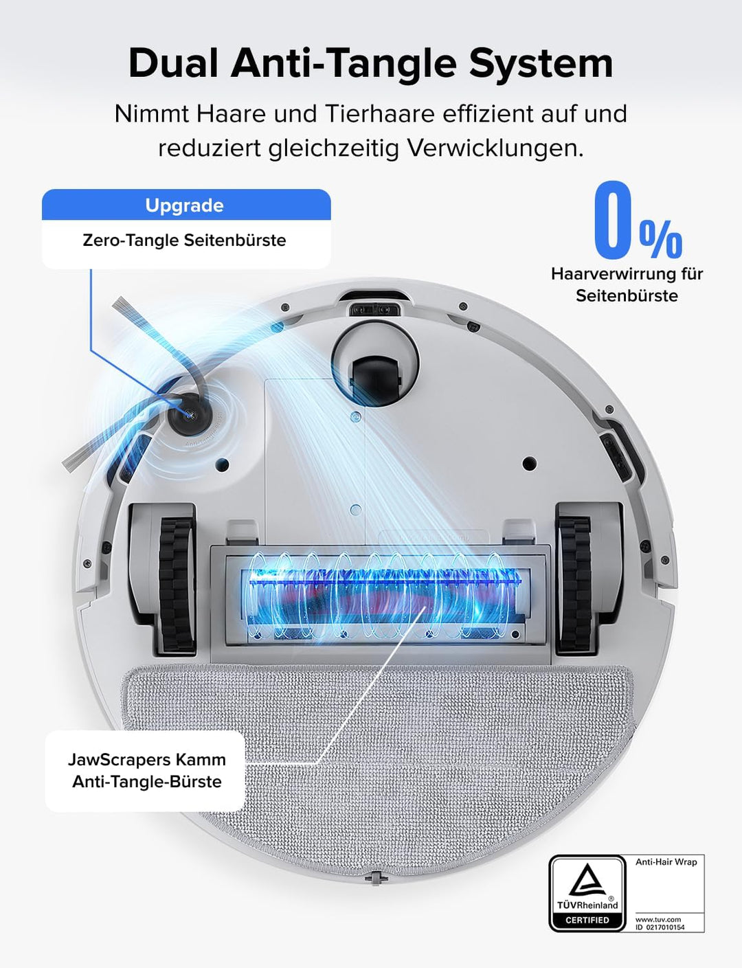 roborock Q7 L5 Saugroboter, Dual Anti-Tangle System, 8.000 Pa HyperForce Saugkraft, Präzise Navigati