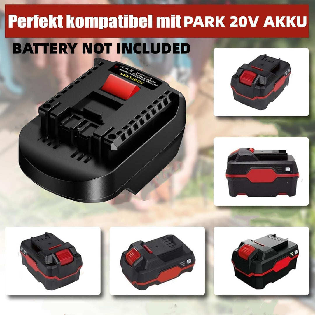 PAR20BOS Akkuadapter für Parkside auf Bosch GBA 18V Akku, Konverter für Parkside 20V XTeam-Akku auf