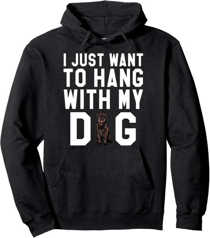 Ich möchte nur mit meinem Riesenschnauzer hängen Pullover Hoodie