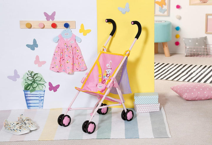 Zapf Creation 828663 BABY born Stroller with Bag Puppenwagen mit Tasche, einfach und schnell zusamme