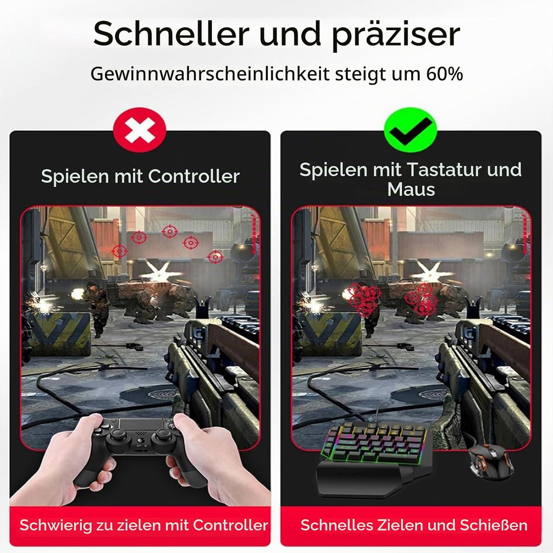 Xim Tastatur- und Mausadapter Gamecontroller-Konverter für P3 P4 P5 X360 X Box One